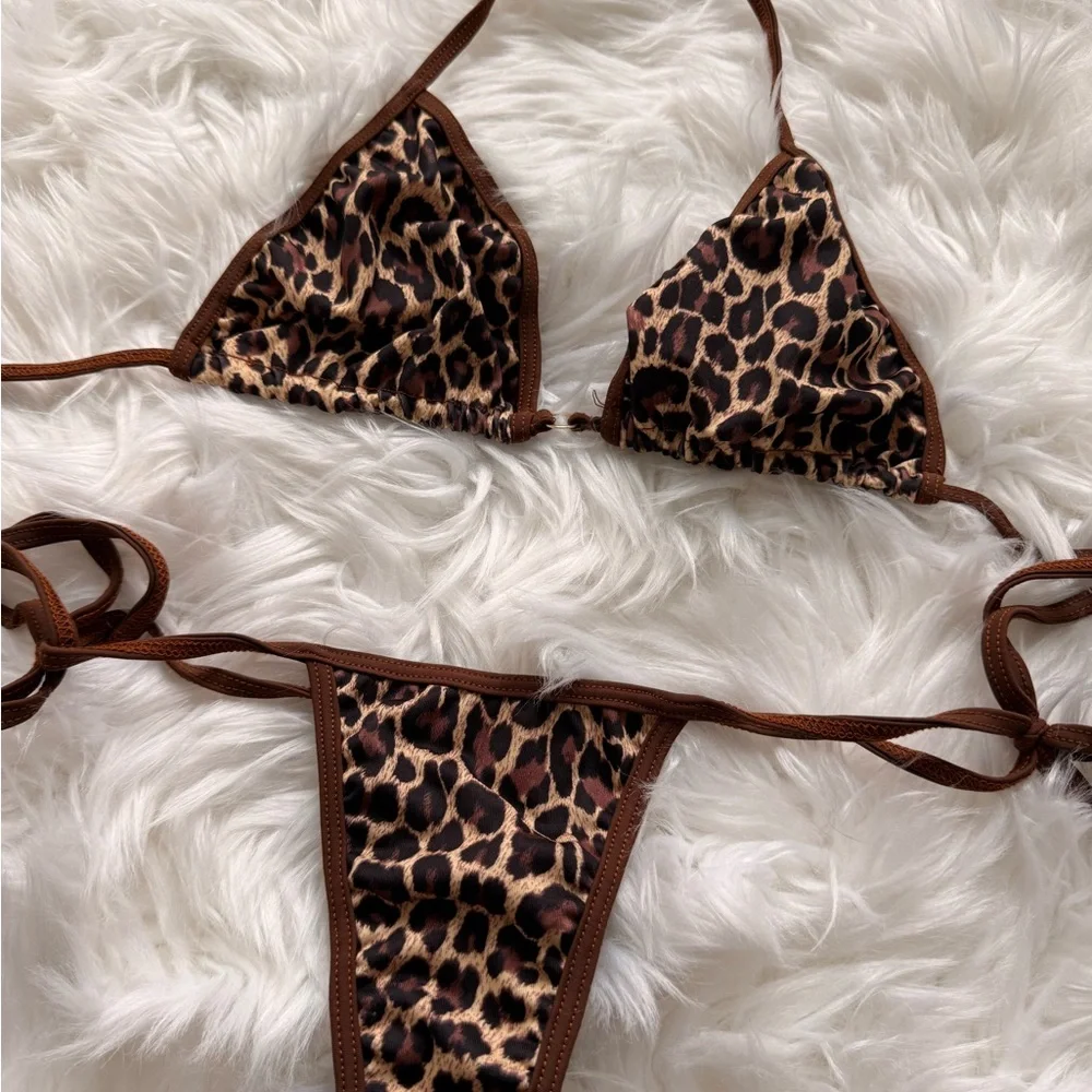 Leopard Print Bikini Set - Picture 2 of 4